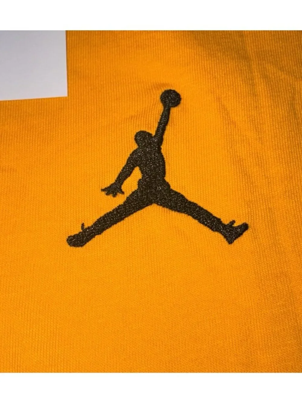NWT Air Jordan Embroidered Jumpman T-Shirt Mens Size L Yellow Black DC7485-705